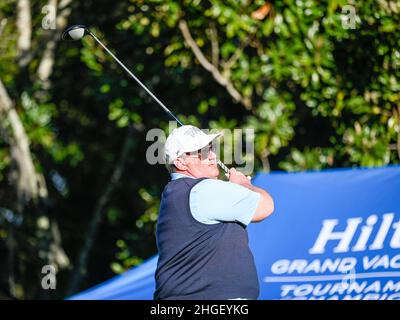 Orlando, FL, USA. 20th Januar 2022. Brian Baumgartner Schauspieler und Regisseur während der 1st Runde des Hilton Grand Vacations Tournament of Champions, die im Lake Nona Golf & Country Club in Orlando, Florida, stattfand. Romeo T Guzman/CSM/Alamy Live News Stockfoto