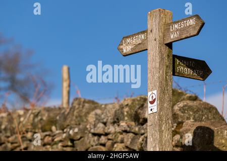 Limestone Way, Robin Hood's Stride, Derbyshire Peak District, Großbritannien Stockfoto