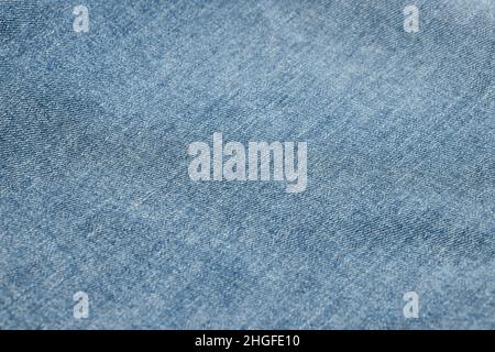 Blaue Jeans Hintergrund und Textur. Nahaufnahme von blauen Jeans Hintergrund. Denim-Struktur. Stockfoto