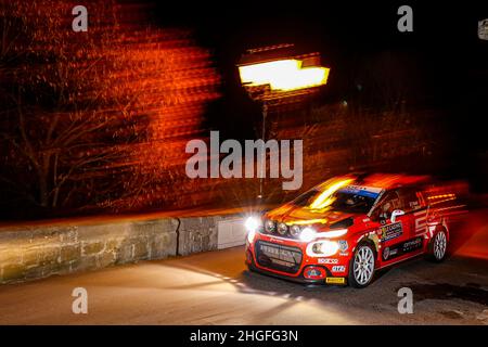 Monaco, Frankreich. 20th Januar 2022. 23 Yohan ROSSEL (FRA), Benjamin BOULLOUD (FRA), PH SPORT ACROEN, C3, Aktion während der WRC World Rally Car Championship 2022, Ausgabe 90th der Rallye Monte Carlo vom 20. Bis 23. Januar 2022 in Monaco - Foto François Flamand/DPPI Quelle: DPPI Media/Alamy Live News Stockfoto