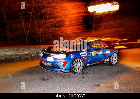 Monaco, Frankreich. 20th Januar 2022. 46 Manu GUIGOU (FRA), Kévin BRONNER (FRA), MANU GUIGOU ALPINE A110, Aktion während der WRC World Rally Car Championship 2022, Ausgabe der Rallye Monte Carlo 20 vom 23. Bis 2022. Januar François in Monaco - Foto 90th Flamand/DPPI Credit: DPPI Media/Alamy Live News Stockfoto