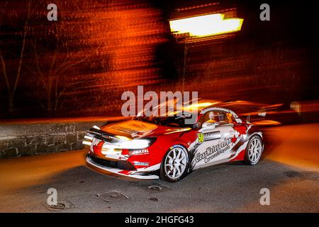 Monaco, Frankreich. 20th Januar 2022. 50 Ian CRERAR (CAN), Elise RACETTE (CAN), IAN CRERAR ALPINE A110, Aktion während der WRC World Rally Car Championship 2022, Ausgabe 90th der Rallye Monte Carlo vom 20. Bis 23. Januar 2022 in Monaco - Foto François Flamand/DPPI Credit: DPPI Media/Alamy Live News Stockfoto
