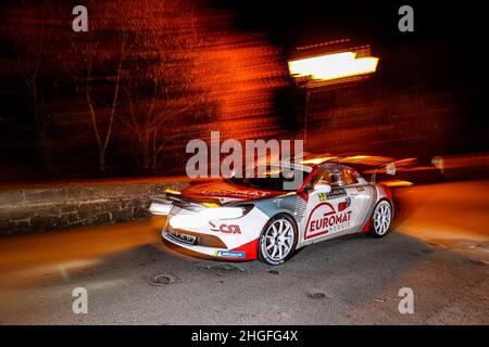Monaco, Frankreich. 20th Januar 2022. 53 Christophe CASANOVA (FRA), Dominique CORVI (FRA), CRISTOPHE CASANOVA ALPINE A110, Aktion während der WRC World Rally Car Championship 2022, Ausgabe 90th der Rallye Monte Carlo vom 20. Bis 23. Januar 2022 in Monaco - Foto François Flamand/DPPI Credit: DPPI Media/Alamy Live News Stockfoto