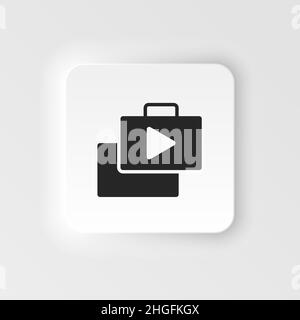 Tasche, Markt, Vektor-Ikone im neumorphischen Stil anzeigen. Einfache Elementdarstellung aus UI-Konzept. Tasche, Markt, Vektor-Ikone im neumorphischen Stil anzeigen. Finanzen c Stock Vektor