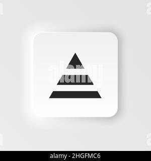 Karriere, Finanzen, Pyramide neumorphischen Stil Vektor-Symbol. Einfache Elementdarstellung aus UI-Konzept. Karriere, Finanzen, Pyramide neumorphischen Stil Vektor i Stock Vektor