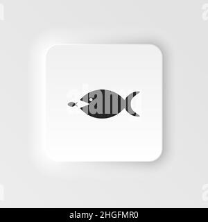 Groß, Fisch, klein, Business neumorphic Stil Vektor-Ikone. Einfache Elementdarstellung aus UI-Konzept. Groß, Fisch, klein, Business neumorpic Stil vect Stock Vektor