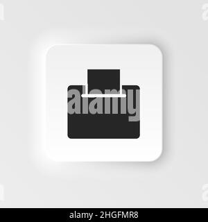 Stimmzettel, Vektor-Symbol im elektronischen neumorphischen Stil. Einfache Elementdarstellung aus UI-Konzept. Stimmzettel, Vektor-Symbol im elektronischen neumorphischen Stil. Finanzen Stock Vektor