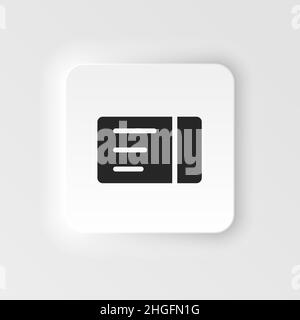 Ticket neumorphischen Stil Vektor-Symbol. Einfache Elementdarstellung aus UI-Konzept. Ticket neumorphischen Stil Vektor-Symbol. Finanzkonzept-Vektor-Illustration Stock Vektor