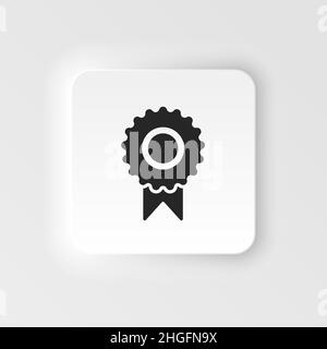 Zertifikat, Garantie, Lizenz neumorphic style Vector Icon. Einfache Elementdarstellung aus UI-Konzept. Zertifikat, Garantie, Lizenz neumorphic Stock Vektor