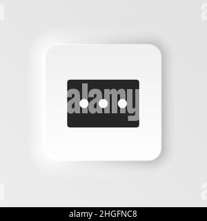 Kino, Theater, Eintrittskarten im neumorphischen Stil. Einfache Elementdarstellung aus UI-Konzept. Kino, Theater, Ticket neumorphischen Stil Vektor ico Stock Vektor