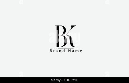BK KB B K – Vorlage für abstraktes Vektorlogo-Monogramm Stock Vektor
