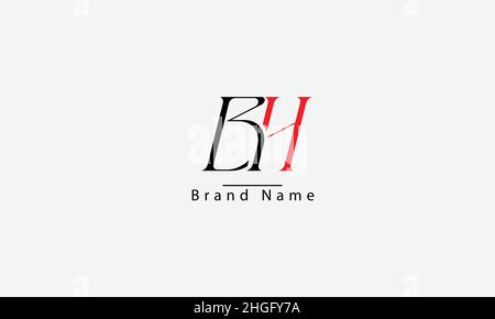 BH HB B H abstrakte Vektor-Logo-Monogramm-Vorlage Stock Vektor