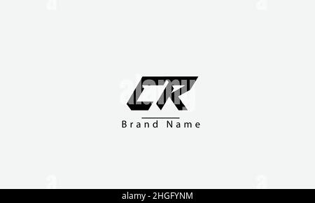 Vorlage für das abstrakte Vektorlogo des CR RC C R Stock Vektor