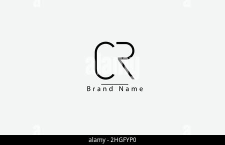 Vorlage für das abstrakte Vektorlogo des CR RC C R Stock Vektor