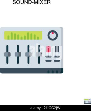 Sound-Mixer einfaches Vektor-Symbol.perfekte Farbe modernes Piktogramm auf bearbeitbaren Strich. Sound-Mixer-Symbole für Ihr Geschäftsprojekt Stock Vektor
