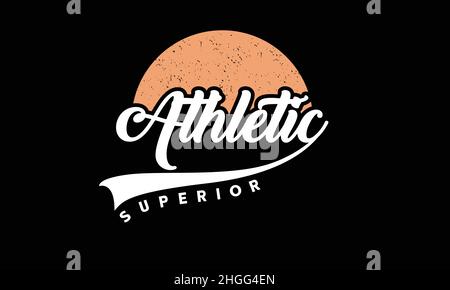 New York Athletic Dept. Varsity Sport Urban T-Shirt Monogramm Text Vektor Vorlage Urban T-Shirt Monogramm Text Vektor Vorlage Stock Vektor