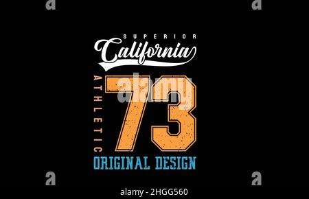 Kalifornischer Slogan urban T-Shirt Monogram Text Vektor Vorlage Stock Vektor
