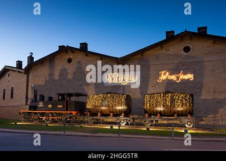 Muga Weingut, Haro, La Rioja, Spanien Stockfoto