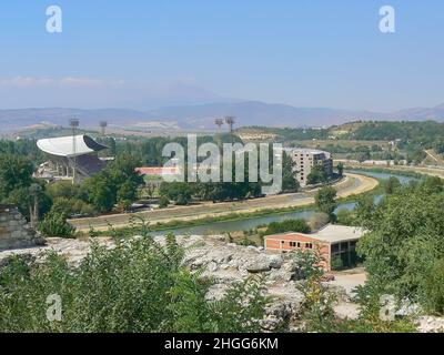 Die Toshe Proeski Arena im Zentrum von Skopje in Nordmakedonien Stockfoto