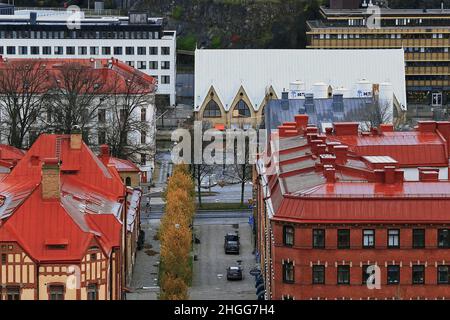 Goteborg Haga Touristisches Distrikt-Luftpanorama, Schweden, Göteborg Stockfoto