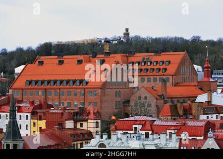 Haga Luftpanorama und Goteborg Nordhem Schule, Schweden, Göteborg Stockfoto