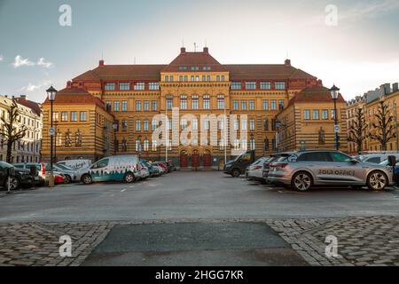 Renommierte Universität Göteborg im Stadtteil Haga, Schweden, Göteborg Stockfoto