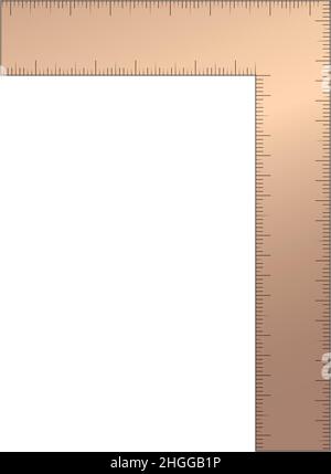 Architekt Lineal Symbol Cartoon-Vektor. Tool für Blueprint. Technische Architektur Stock Vektor