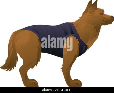 Polizei Hund Symbol Cartoon Vektor. Wächter, Hirte. Sicherheitstier Stock Vektor