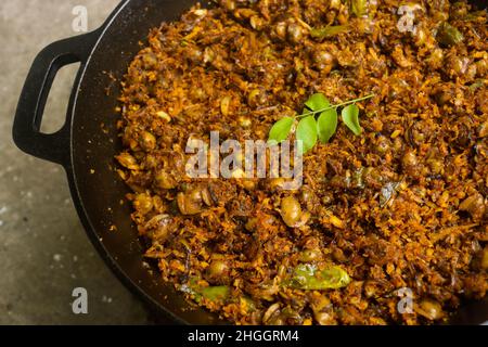 Kakka-Irachi-Braten nach Kerala-Art Stockfoto