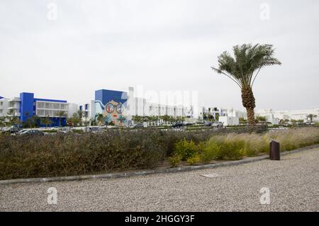 Cloud7 Megaprojekt der Ayla Oasis Development Company in Aqaba, Jordanien für das Ayla Oasis Regenerationsprojekt, das auf die Stadterneuerung und Investitionen abzielt. Stockfoto