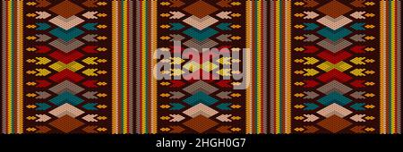 Eine traditionelle Zierde von Völkern und Ländern Lateinamerikas, in der reiche Farben Aufmerksamkeit und Reichtum wecken. Webteppiche für Frauen mit Zierde Stock Vektor