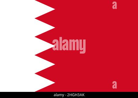 Die Flagge von Bahrain Vektor-Symbol. Bahrain-Symbol Stock Vektor
