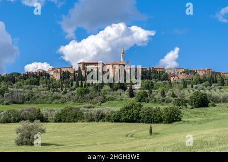 PIENZA, Toskana/Italien - Mai 19: Blick auf Pienza in der Toskana am 19. Mai 2013 Stockfoto