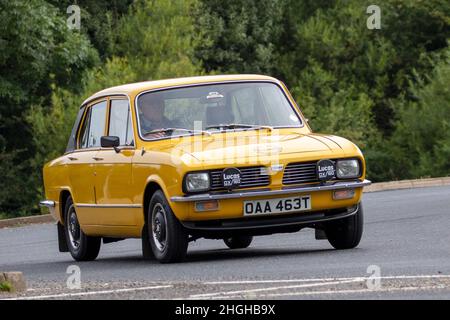 1978 gelber Triumph Dolomite Oldtimer Stockfoto