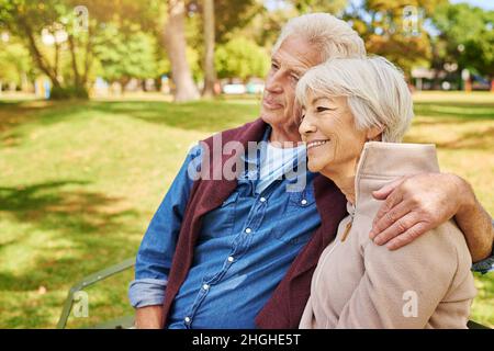 Jemanden zu haben, mit dem man alt werden kann, ist eine schöne Sache Stockfoto