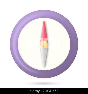 Kompass 3D-Symbol Stock Vektor