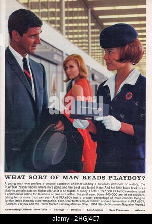 Januar 1965 Werbeausgabe des Magazins „Playboy“, USA Stockfoto