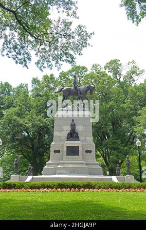 General William Tecumseh Sherman Monument neben dem Weißen Haus in Washington DC, USA. Stockfoto