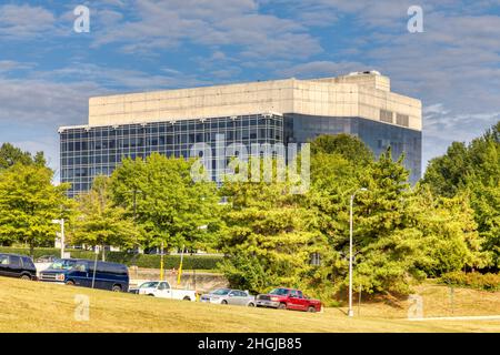 Der Hauptsitz der Afton Chemical Corporation befindet sich auf dem Gelände des ehemaligen Strafvollzugsanstalt des Bundesstaates Virginia in Gambles Hill. Stockfoto