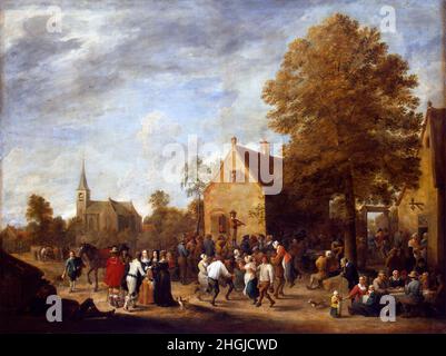 Rural Feast von David Teniers the Younger (1610-1690), Öl auf Leinwand, 1648 Stockfoto