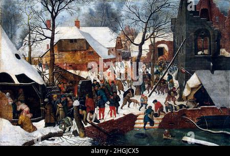 Anbetung der Könige von Pieter Brueghel dem Jüngeren (1564-1638), Öl auf Leinwand Stockfoto