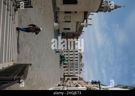 Eine allgemeine Sicht auf Venedig, nachdem die Regierung eine virtuelle Sperre des Nordens von Italien verhängt hatte. Venedig, Italien März 30 2020. (MVS) Stockfoto