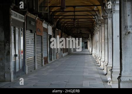 Eine allgemeine Sicht auf Venedig, nachdem die Regierung eine virtuelle Sperre des Nordens von Italien verhängt hatte. Venedig, Italien März 30 2020. (MVS) Stockfoto