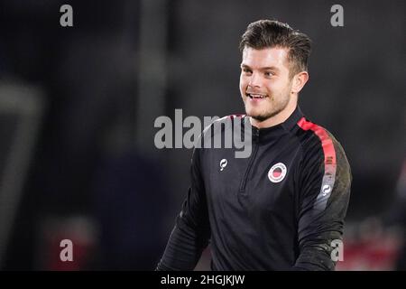 Eindhoven, Niederlande. 21st Januar 2022. EINDHOVEN, NIEDERLANDE - 21. JANUAR: Torwart Stijn van Gassel von Excelsior Rotterdam während des niederländischen Keukenkampioendivisie-Spiels zwischen PSV U23 und SBV Excelsior am 21. Januar 2022 auf dem PSV Campus De Herdgang in Eindhoven, Niederlande (Foto: Joris Verwijst/Orange Picics) Credit: Orange Pics BV/Alamy Live News Stockfoto