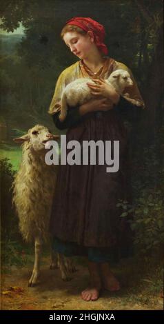 William-Adolphe Bouguereau - L'Agneau Nouveau-Ne (die Schäferin) Stockfoto