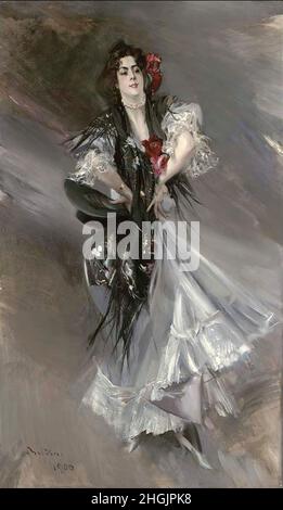 Boldini Giovanni - Privatsammlung - La Danzatrice Spagnola, Portrait von Anita de la Feria - 1900 - Öl auf Leinwand 205,7 x 120,6 cm - Stockfoto