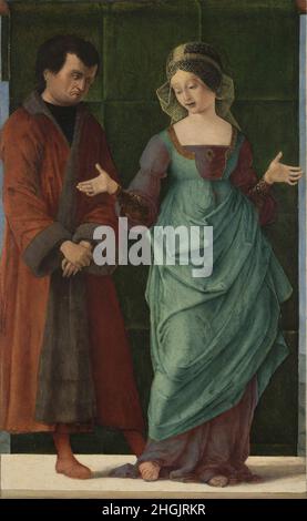 Portia und Brutus - 1486 90 - tempera olio e oro su tavola 48,7 x 34,3 cm - De' Roberti Ercole Stockfoto