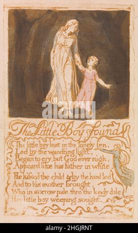 Songs of Innocence, kopieren G, 1789 (Yale Center for British Art) Objekt 21 Little Boy gefunden Stockfoto