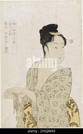 Kitagawa Utamaro - zehn physiognomischen Arten von Frauen, koketten Art Stockfoto