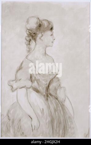 Constantin Guys - Dame in Krinoline Stockfoto